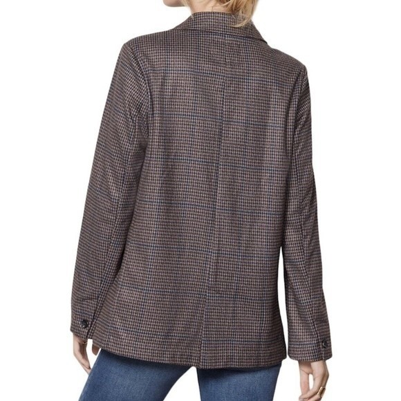 Sanctuary Daily Oxford Blazer Jacket Medium Single Button Plaid Preppy Workday - Picture 6 of 15